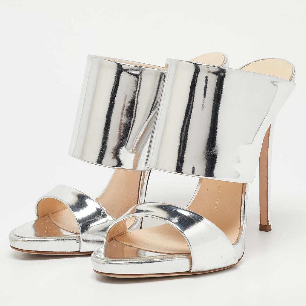 Giuseppe Zanotti Giuseppe Zanotti Silver Leather Andrea Sandals Size 39 2