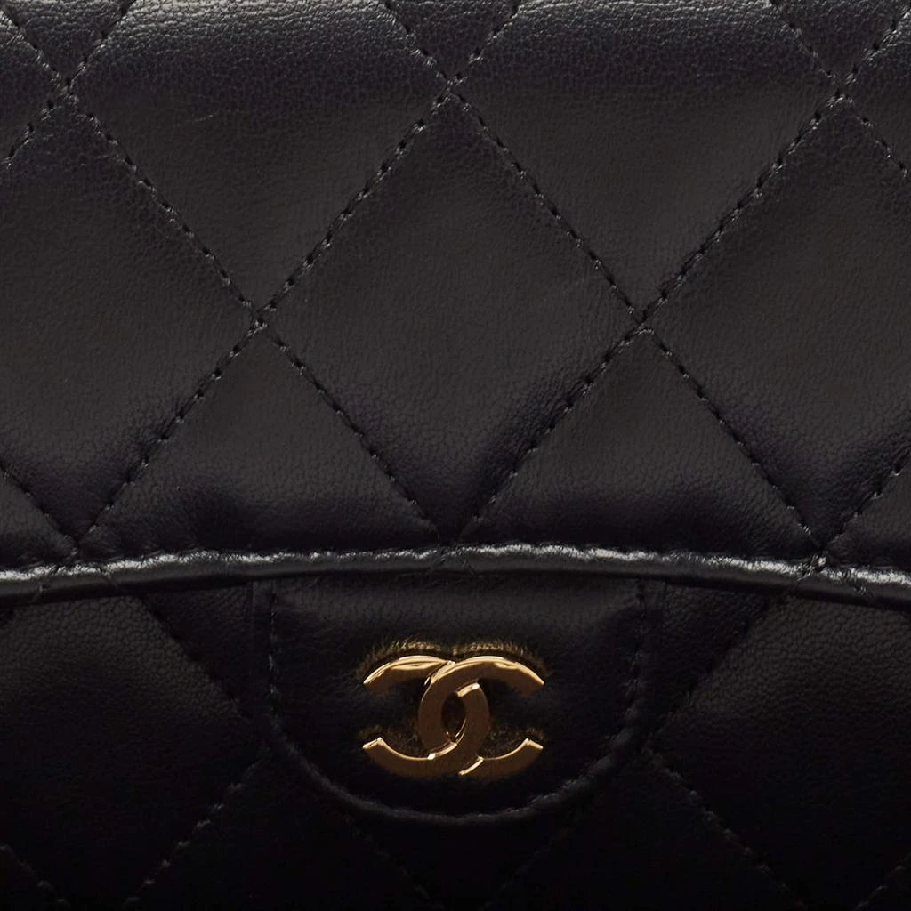 Chanel Chanel Black Quilted Leather Classic Flap Continental Wallet 5