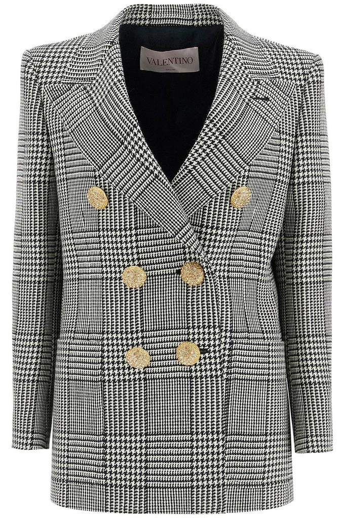 Valentino Valentino Double-Breasted Checked Blazer 1