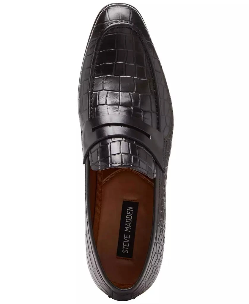 Steve Madden Men's Julius Croc-Embossed Slip-On Penny Loafers 9