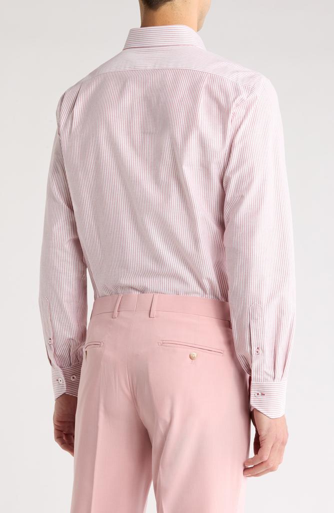 Lorenzo Uomo Trim Fit Vertical Stripe Cotton Dress Shirt