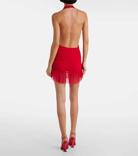 Norma Kamali Ruched halterneck minidress 3