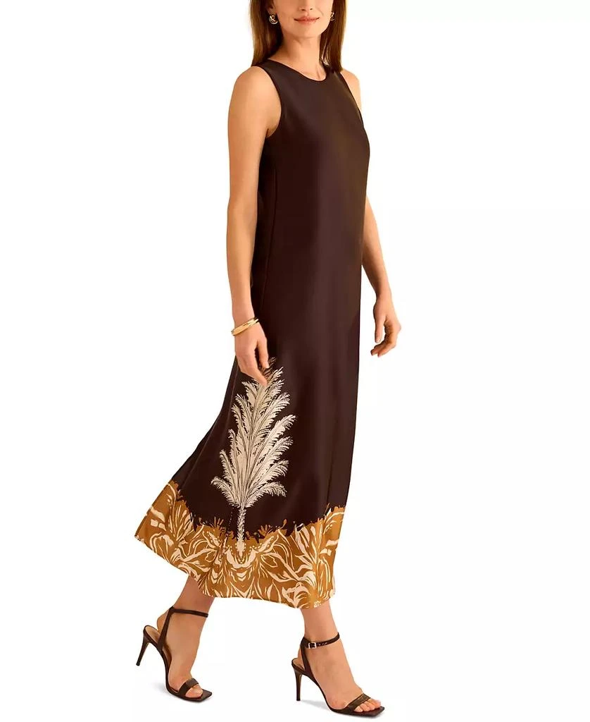 Vince Camuto Women's Sleeveless Back-Slit A-Line Dress 3