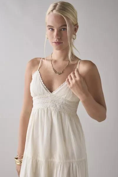 Kimchi Blue Kimchi Blue Serafina Lace Trim Tiered Babydoll Maxi Dress 5