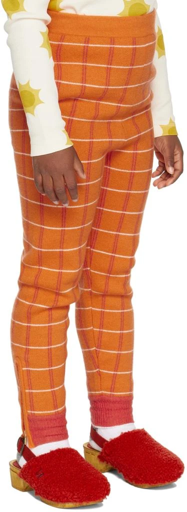 Ligne Noire Kids Orange Check Lounge Pants 2
