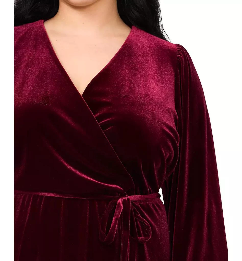 MSK Plus Size Velvet Fit & Flare Maxi Dress 4