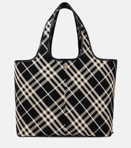 Burberry Burberry Check Medium canvas tote bag 1