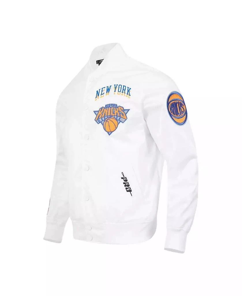 Pro Standard Men's White New York Knicks 2024/25 City Edition Chenille Satin Full-Snap Jacket 2
