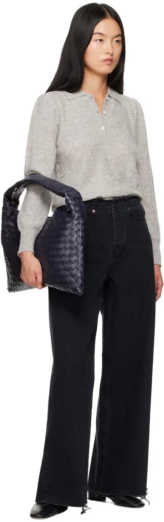 FRAME Gray Cashmere Polo 4