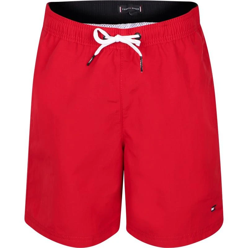 Tommy Hilfiger Logo swimming trunks in red 1
