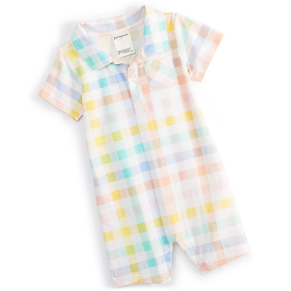 First Impressions Baby Boys Vacation Plaid Sunsuit, Created for Macy's 1
