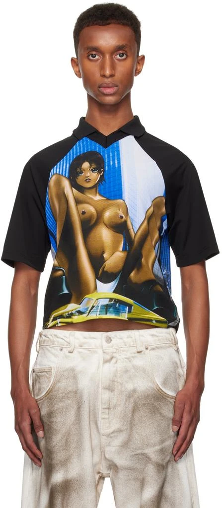 Mowalola Black Touch Me Polo 1