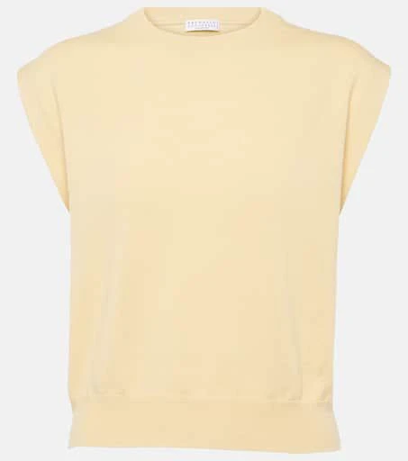 Brunello Cucinelli Ribbed-knit cashmere top 1