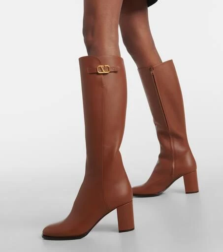 Valentino Vlogo Signature leather knee-high boots 4
