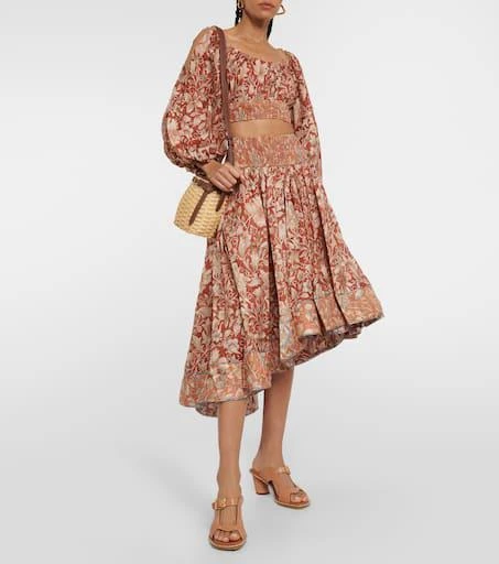 Zimmermann Chintz floral silk crop top 2