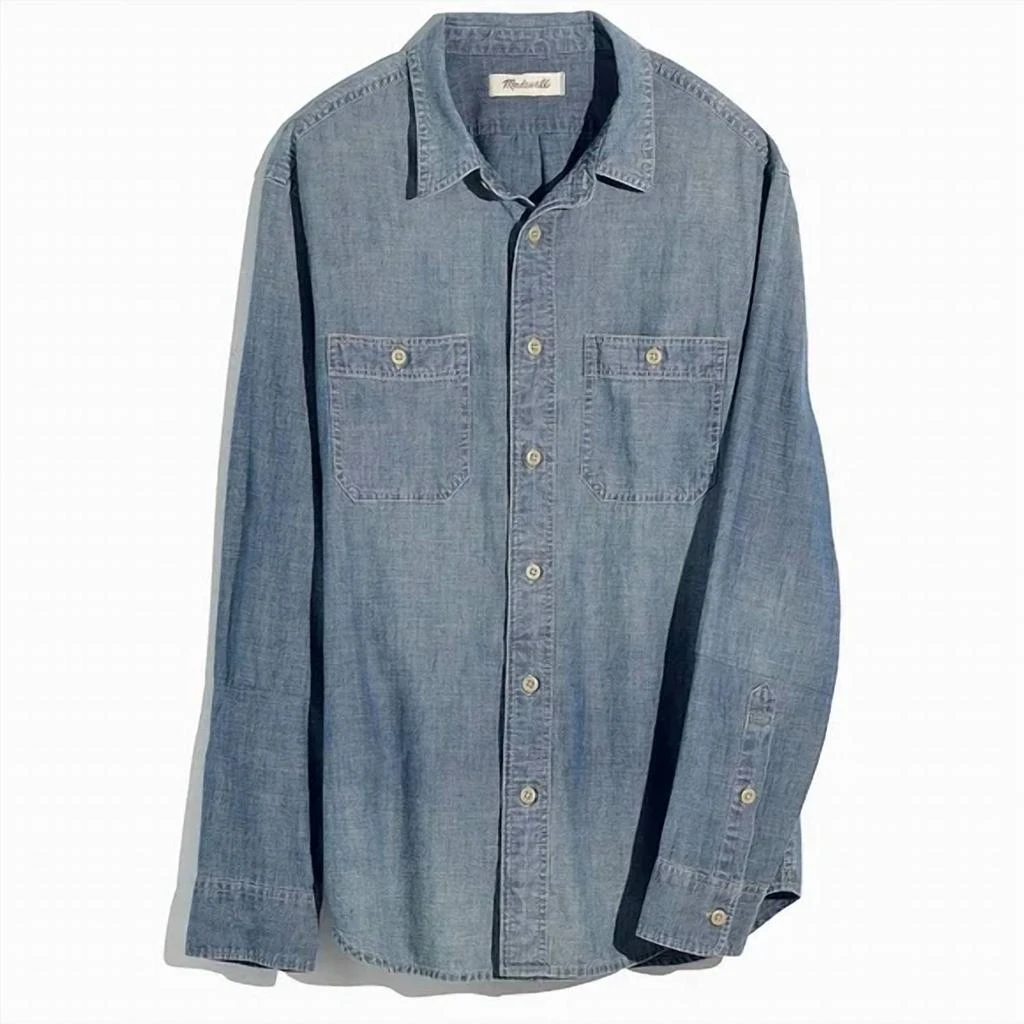 Madewell Madewell - Men's S Classic Chambray Button Up Shirt 3