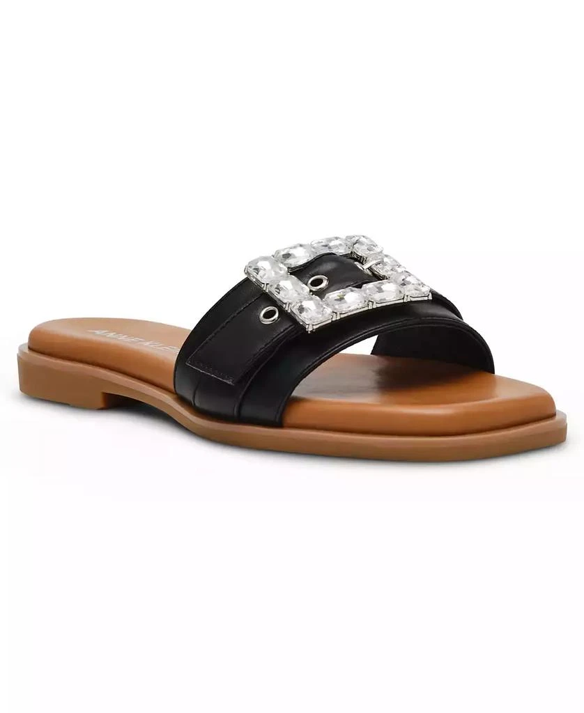 Anne Klein Women's Capara Square Toe Flat Sandals 1