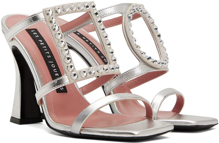 Les Petits Joueurs Silver Hoya Heeled Sandals 4