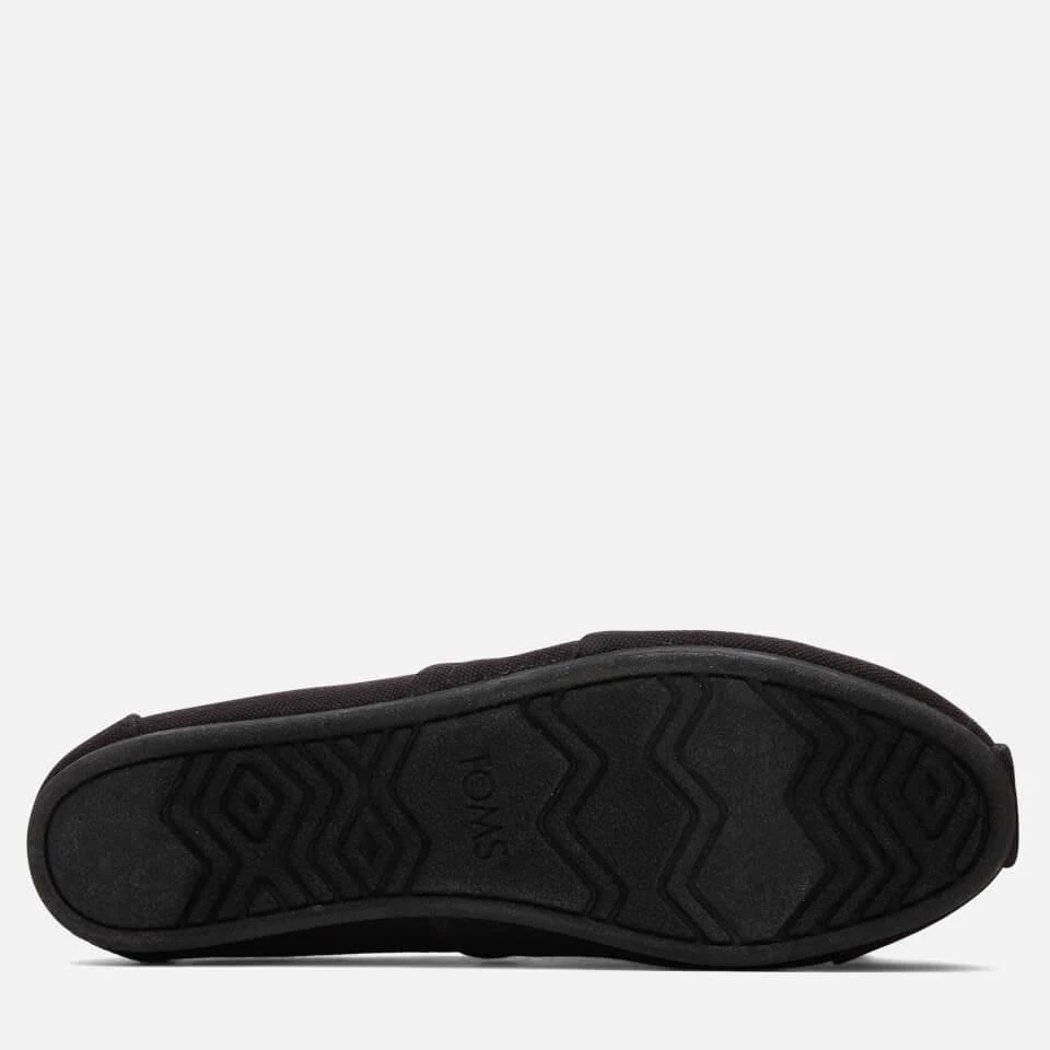 TOMS TOMS WOMEN'S ALPARGATA VEGAN CANVAS PUMPS - BLACK/BLACK 4
