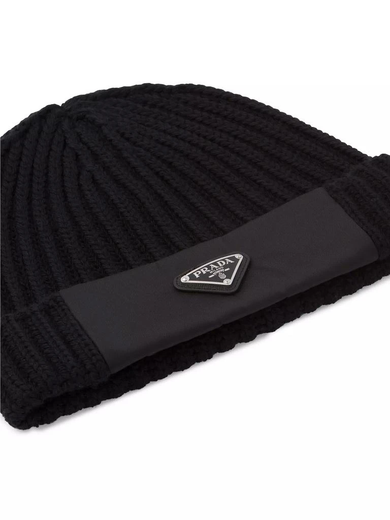 Prada Re-Nylon Gabardine And Wool Cap 3