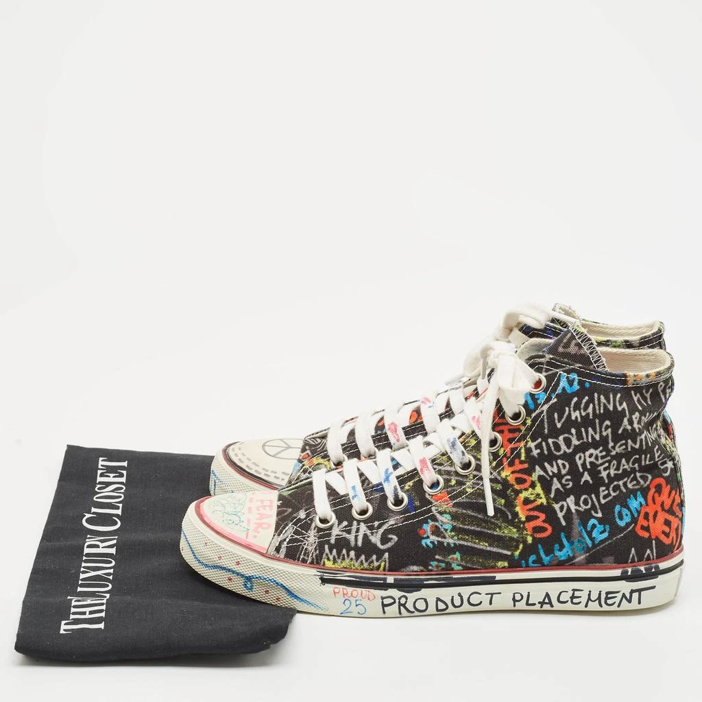 Vetements Vetements Multicolor Canvas Graffiti High Top Sneakers Size 39 9