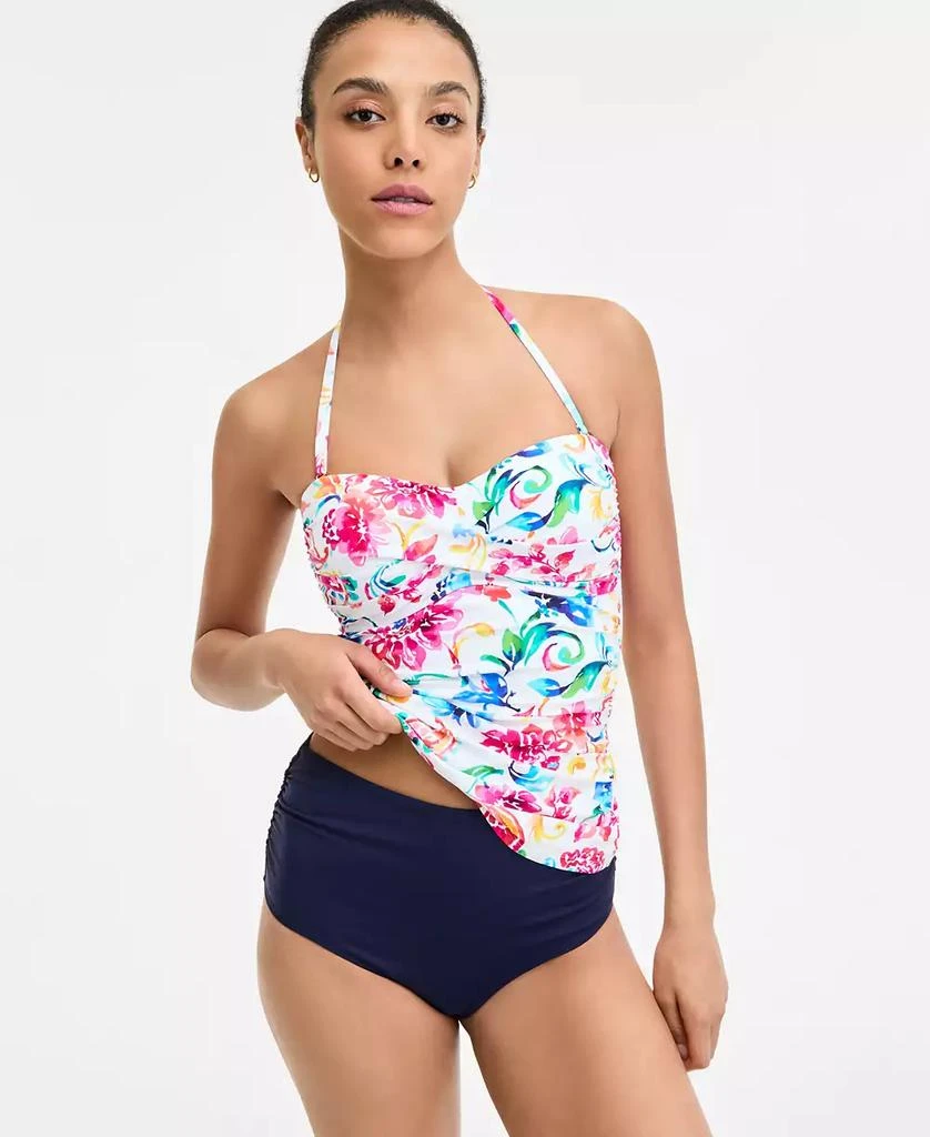 Anne Cole Women's Watercolor Paisley Twist-Front Bandeau Tankini Top 1
