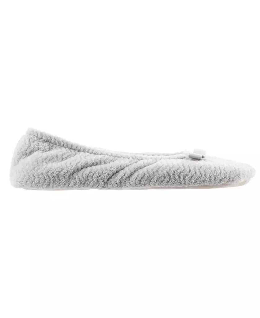 Isotoner Signature Women's Chevron Micro Terry Ballerina Slipper 2