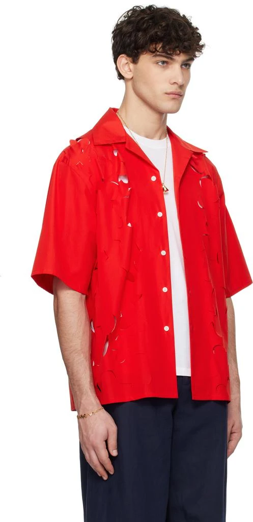 Marni Red Cut Out Bowling Shirt 2