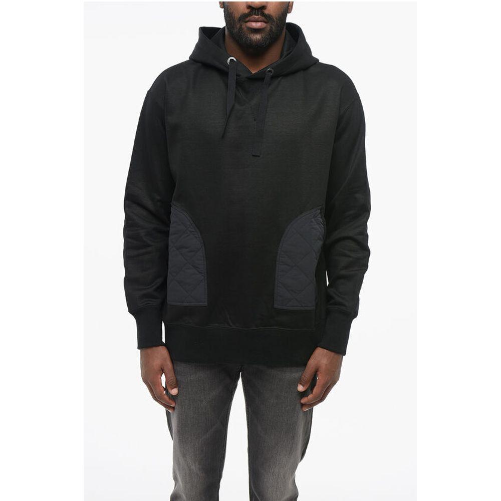 Junya Watanabe Cotton Hoodie with Quilted Nylon Men's Inserts