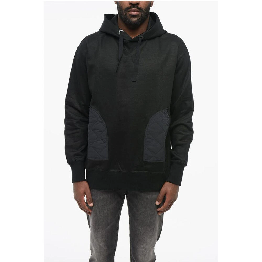 Junya Watanabe Cotton Hoodie with Quilted Nylon Men's Inserts 1