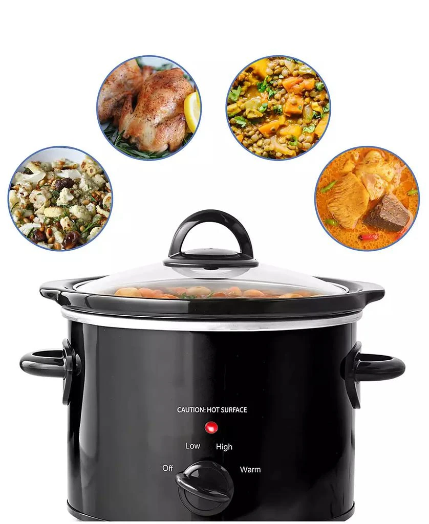 Elite Cuisine 3 Quart Slow Cooker Black 5