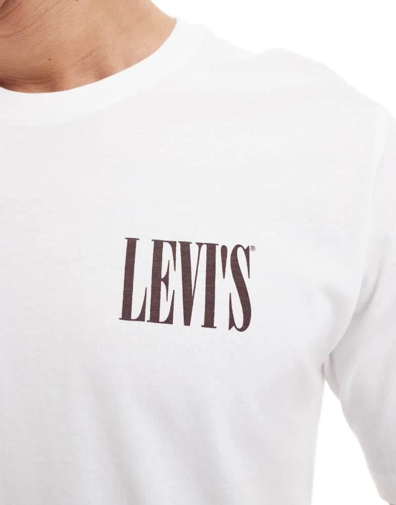 Levi
s Levi
s serif logo relaxed fit t-shirt in white 3