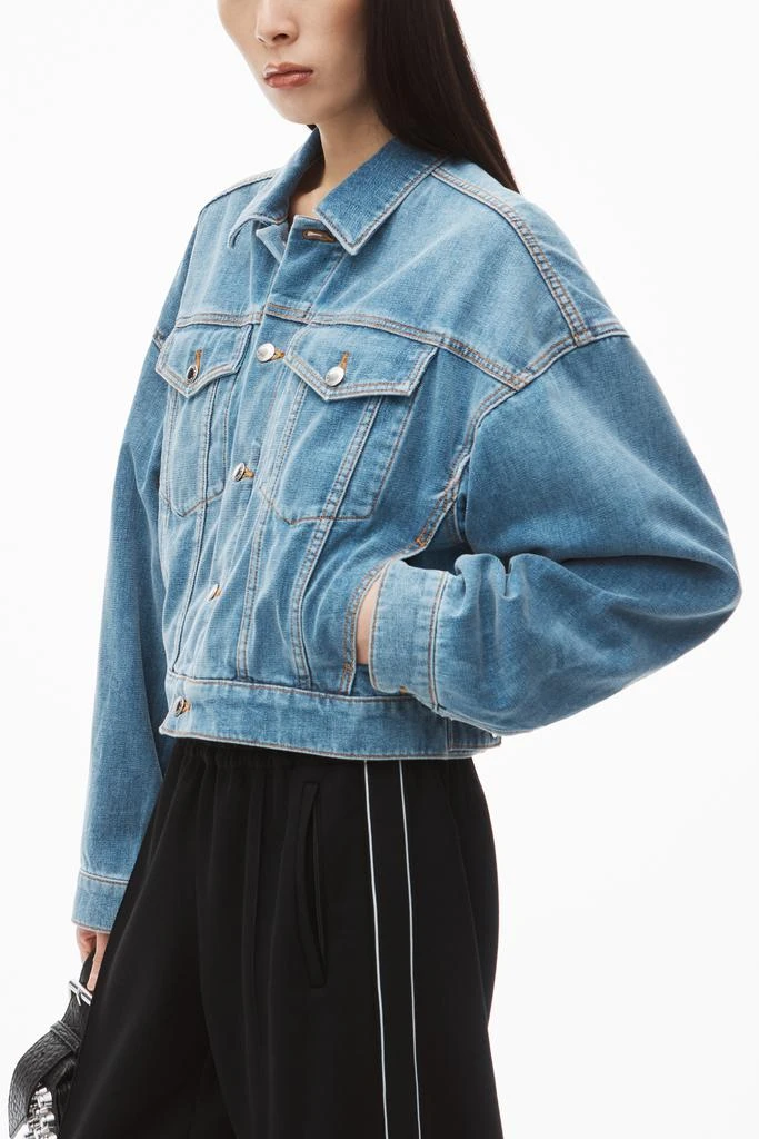 Alexander Wang oversized trucker jacket in brushed denim 3