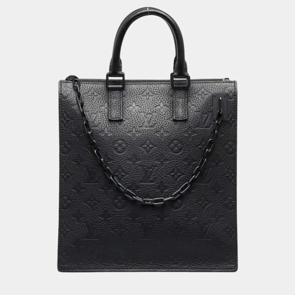 Louis Vuitton Louis Vuitton Black Leather Monogram Empreinte Sac Plat Messenger Crossbody Bag 1