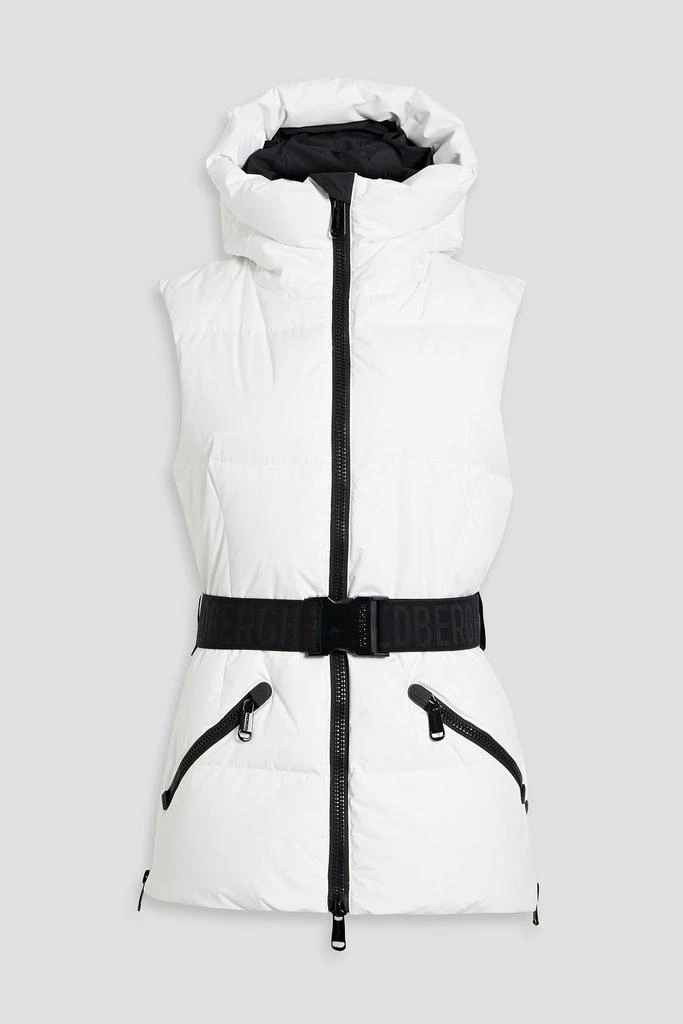 GOLDBERGH Mae belted quilted shell hooded down vest 1