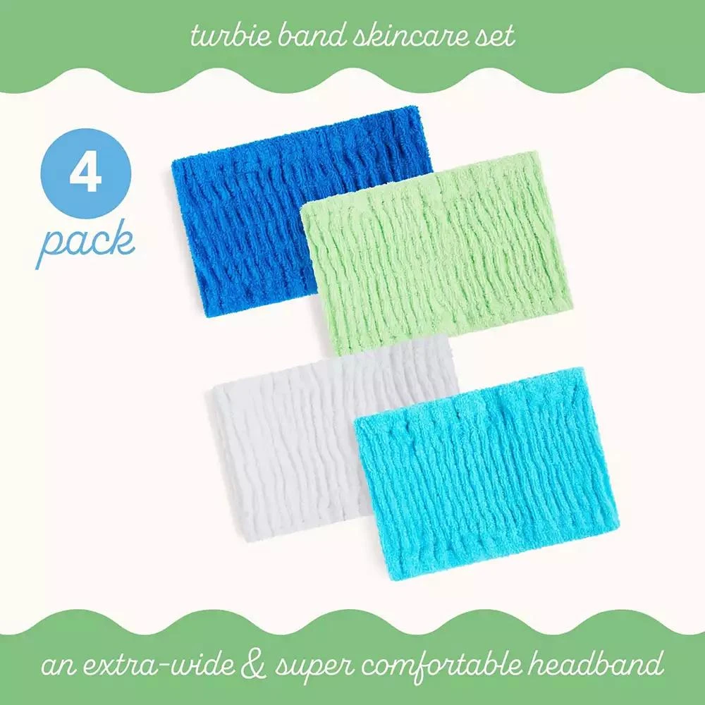 Turbie Twist 4-Pack Cotton Headbands – Extra-Wide, Comfy, All Hair Types, Ocean Breeze 3