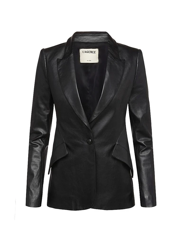 L'Agence Chamberlain Leather Blazer 1