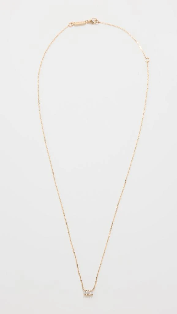 Suzanne Kalan 14k Micro Classic Diamond Bar Pendant Necklace 3