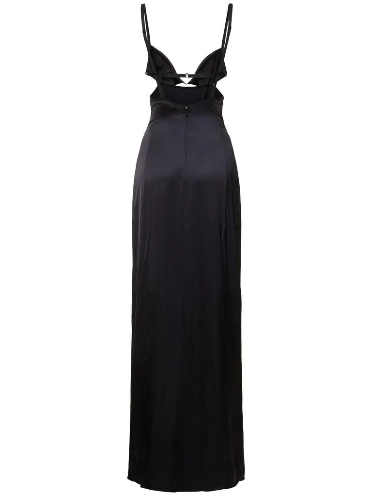 NENSI DOJAKA Double Petal Satin Long Dress 4