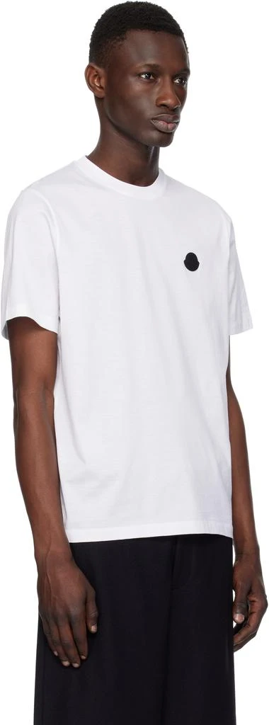 Moncler White Vertical Back Logo Cotton T-shirt 2
