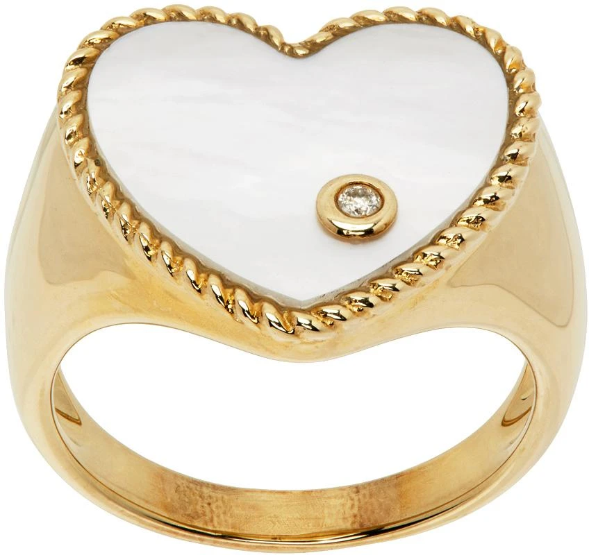 Yvonne Léon Gold Chevaliere Cœur Ring 1
