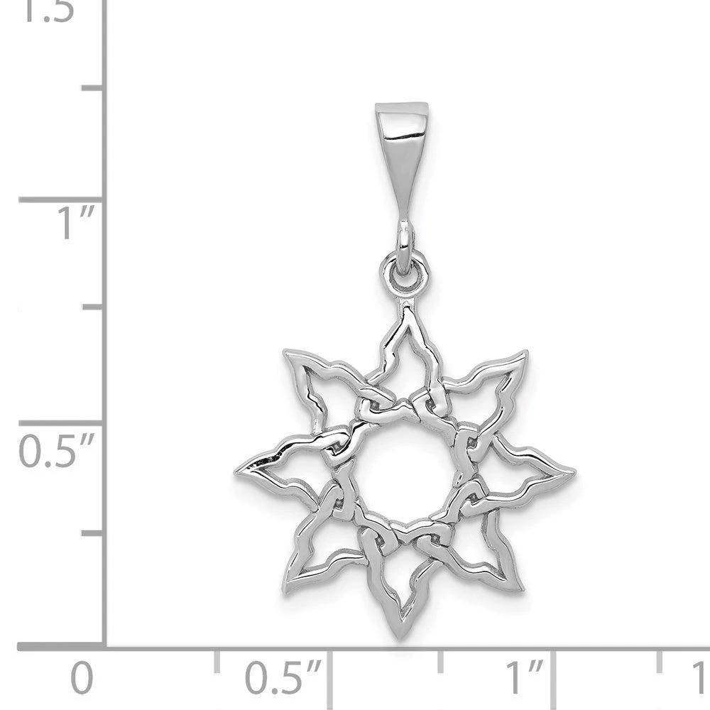 Diamond2Deal 14k White Gold Sun Charm 4