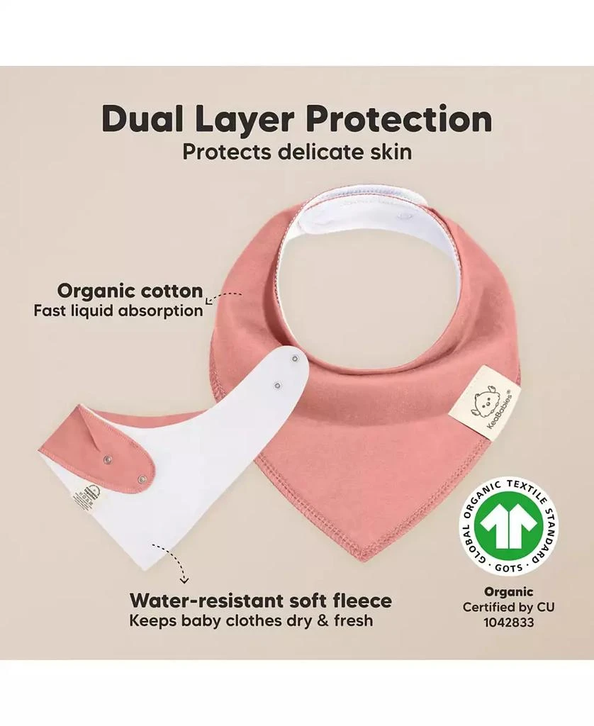 KeaBabies 10pk Baby Bandana Bibs, Cotton Baby Drool Bibs for Baby Boy, Girl, Baby Bibs for Infant, Newborn 2