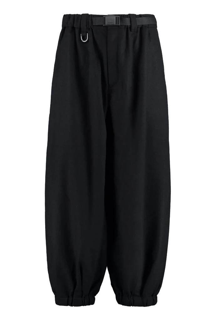 Y-3 Y-3 Buckle-Belted Logo Patch Trousers 1