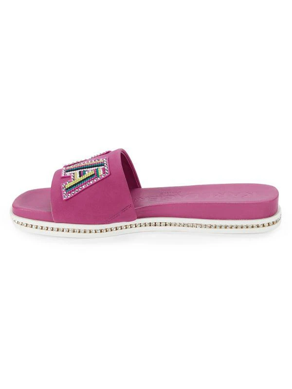 Karl Lagerfeld Paris Embellished Logo Slides 4