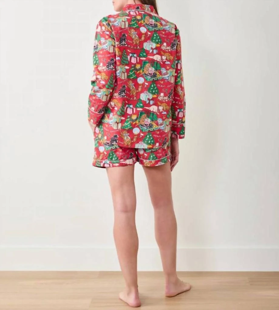 Printfresh Printfresh - Meowy Christmas Long Sleeve Top 
Shorts Set 2