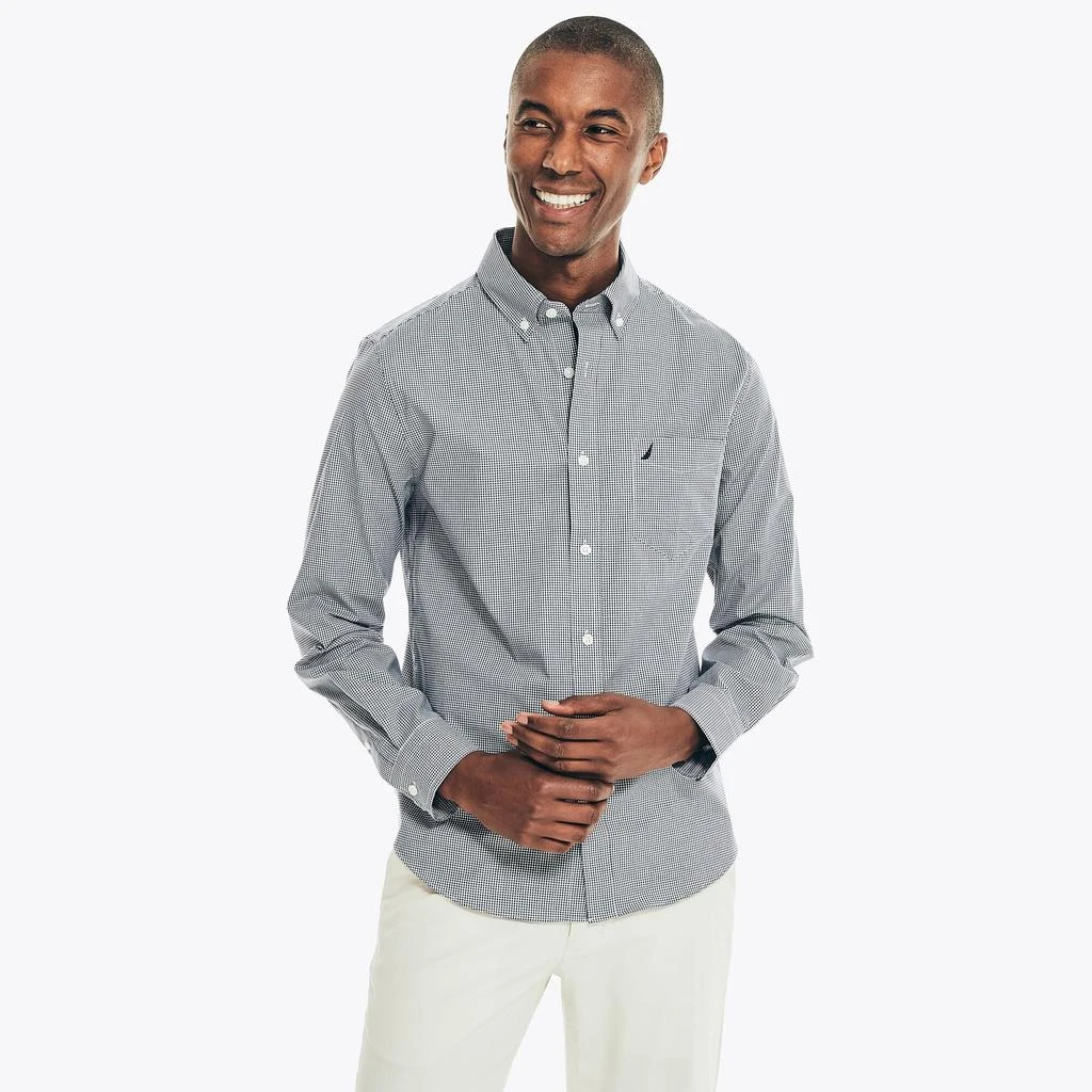 Nautica Mens Slim Fit Wrinkle-Resistant Micro Gingham Shirt 2