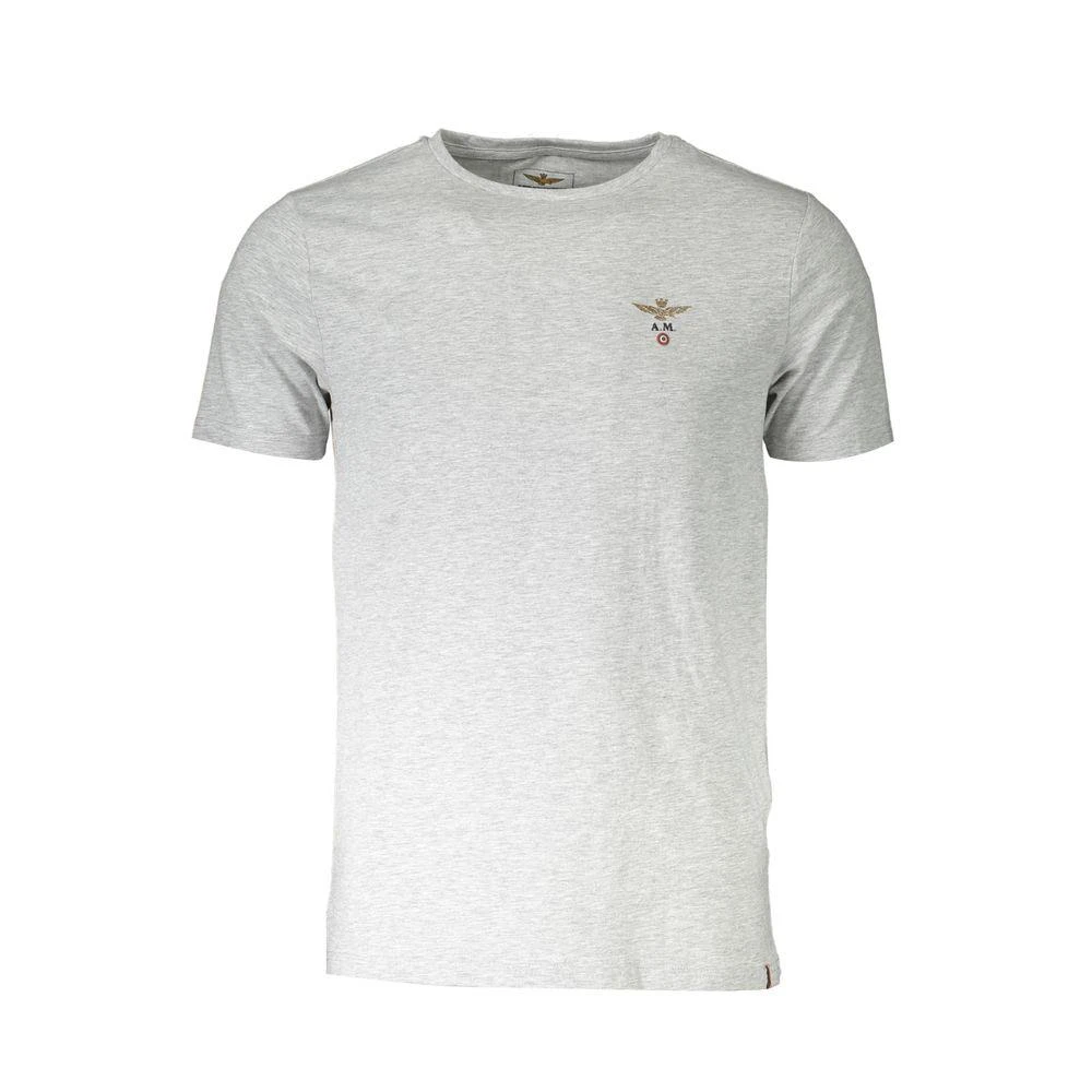 Aeronautica Militare Gray Cotton T-Shirt 1