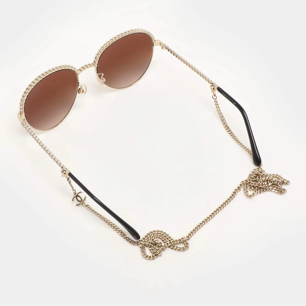 Chanel Chanel Gold Tone/ Brown Gradient 4242 Pantos Sunglasses 2