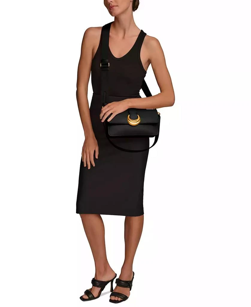Donna Karan Valley Stream Leather Buckle Shoulder with Removable Strap 6